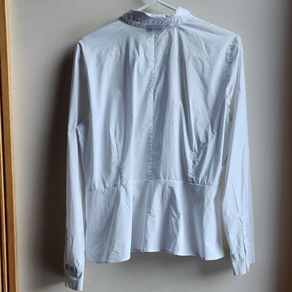 Talbots Crisp White Cotton Blend Button Down Shirt Size 16 - Picture 14 of 15